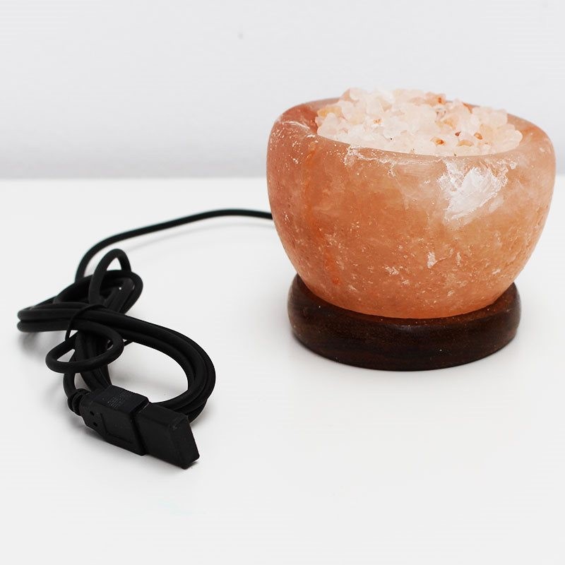 Lámpara Sal del Himalaya Led USB Cuenco. Comprar Sal del Himalaya