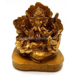 Ganesha sobre Hoja de Loto Oro